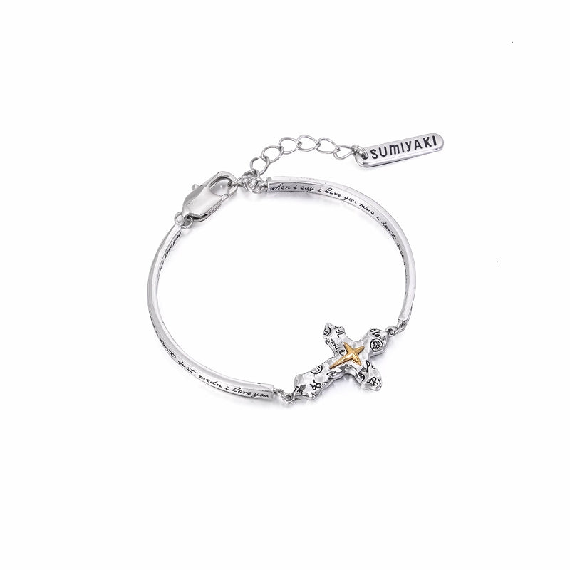 【SUMIYAKI】Graffiti Cross Bracelet pg928