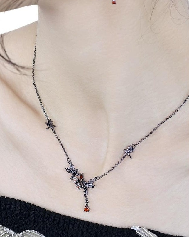 Dark Elegance Crow Necklace