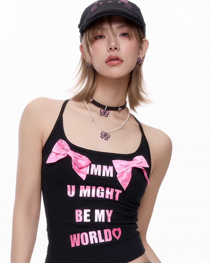 Pixel Bow Leather Choker