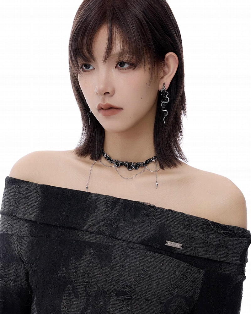 Jormungandr Snake Tassel Necklace