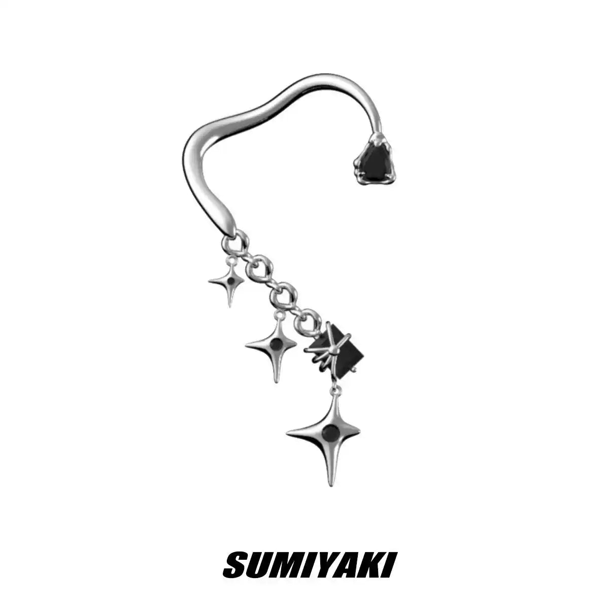 Star-Shaped Clip-On Earrings
