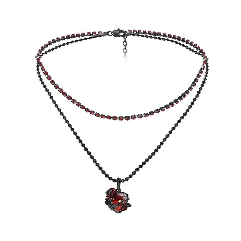 Snake Dance Rose Choker & Necklace
