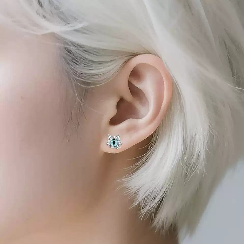 Oversized Devil's Eye Stud Earrings