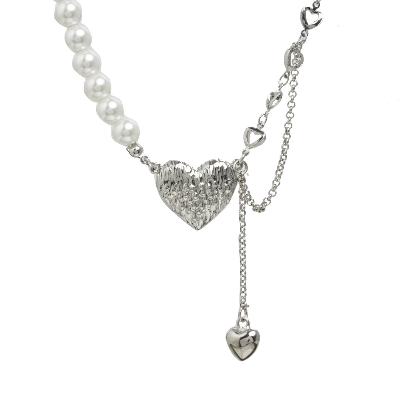 【SUMIYAKI】Ice Heart Crystal Bead Love Necklace pg999