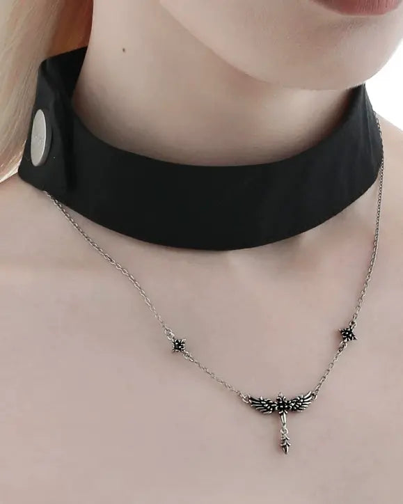 Fallen Angel Gothic Collarbone Necklace