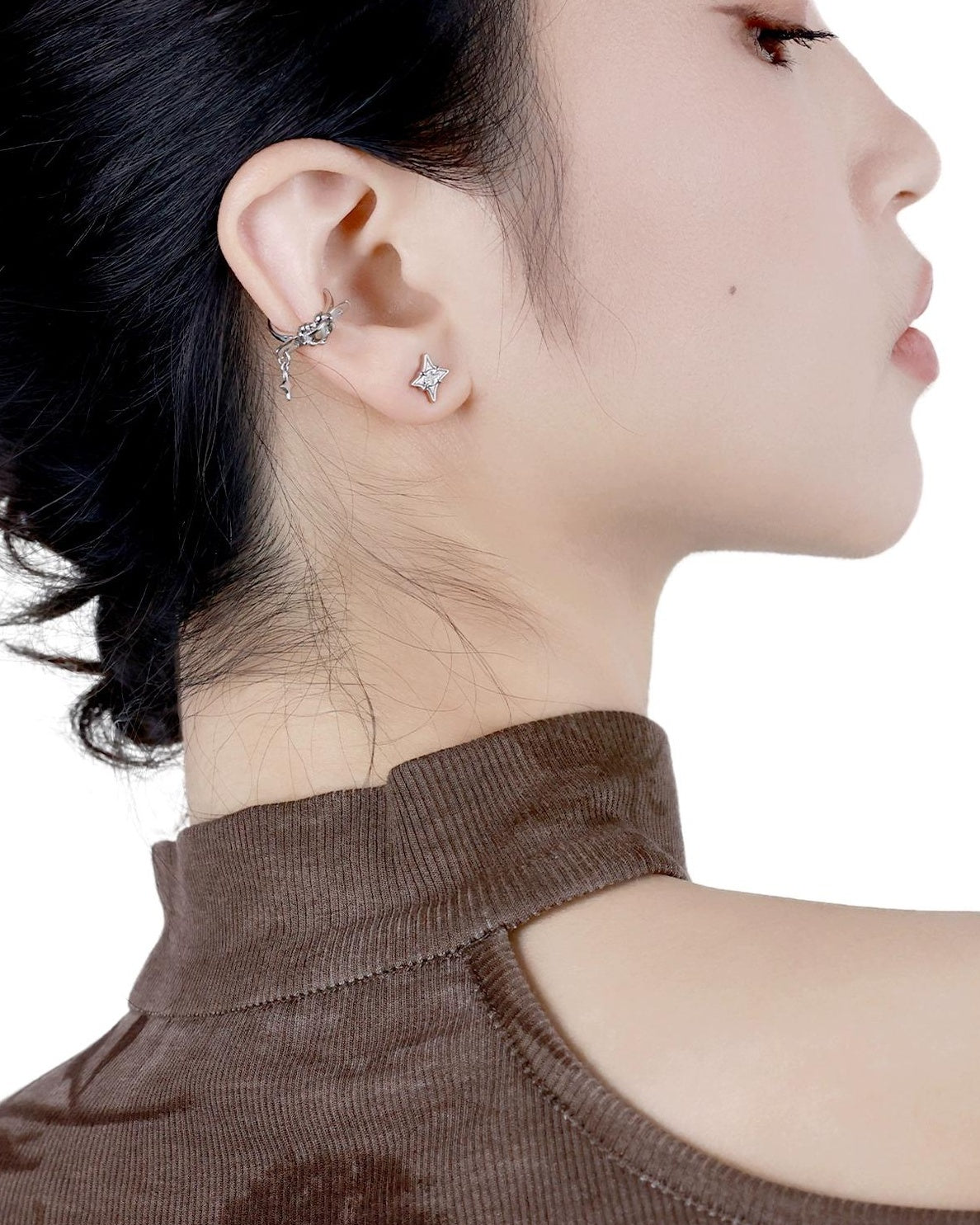 Genderless Heart Clip Earrings