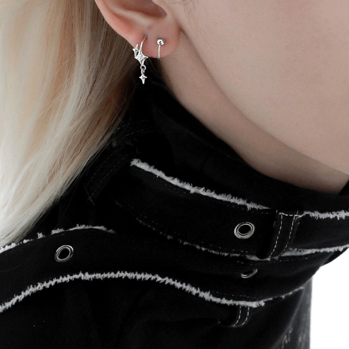 Sterling Silver Star Earrings