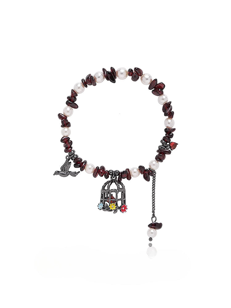 Flower Bird Cage Bracelet