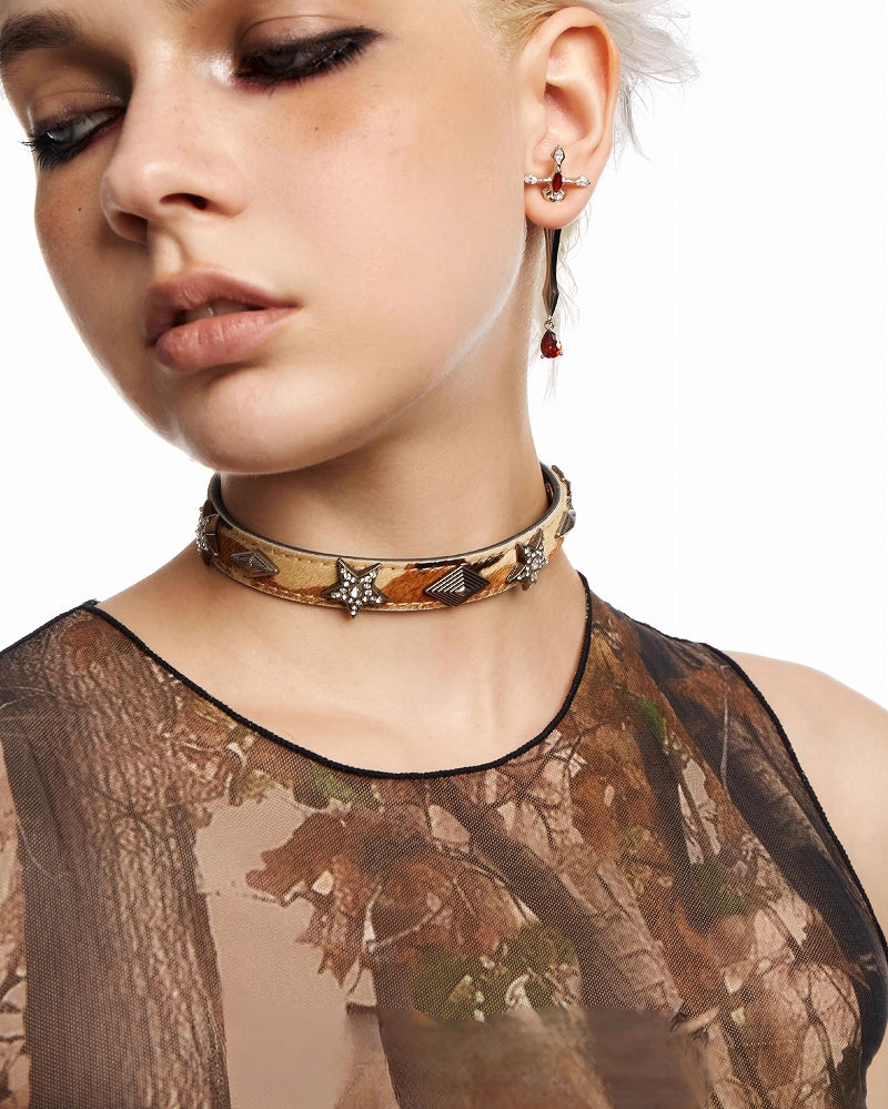 【OCTO VITA】Dune Wasteland Leather Retro Choker pg661