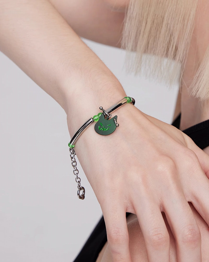 [BLACKHEAD]Black Gloves Couple Cat Bracelet pg170