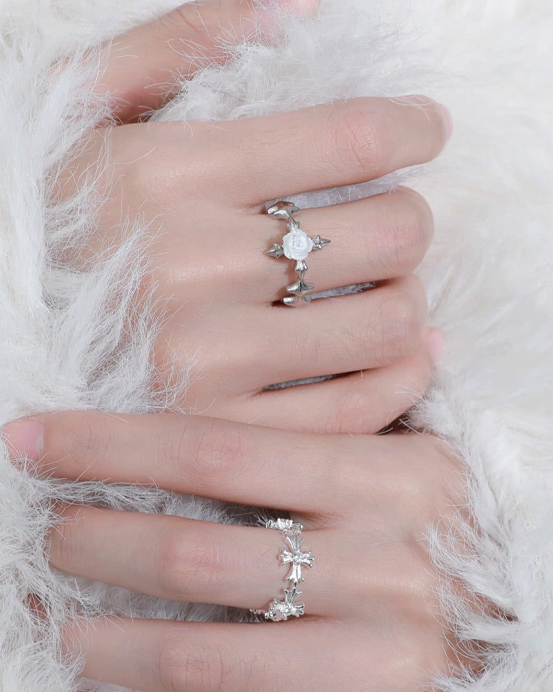 【1ST XULIE】Rose Followers Cross Ring pg1512