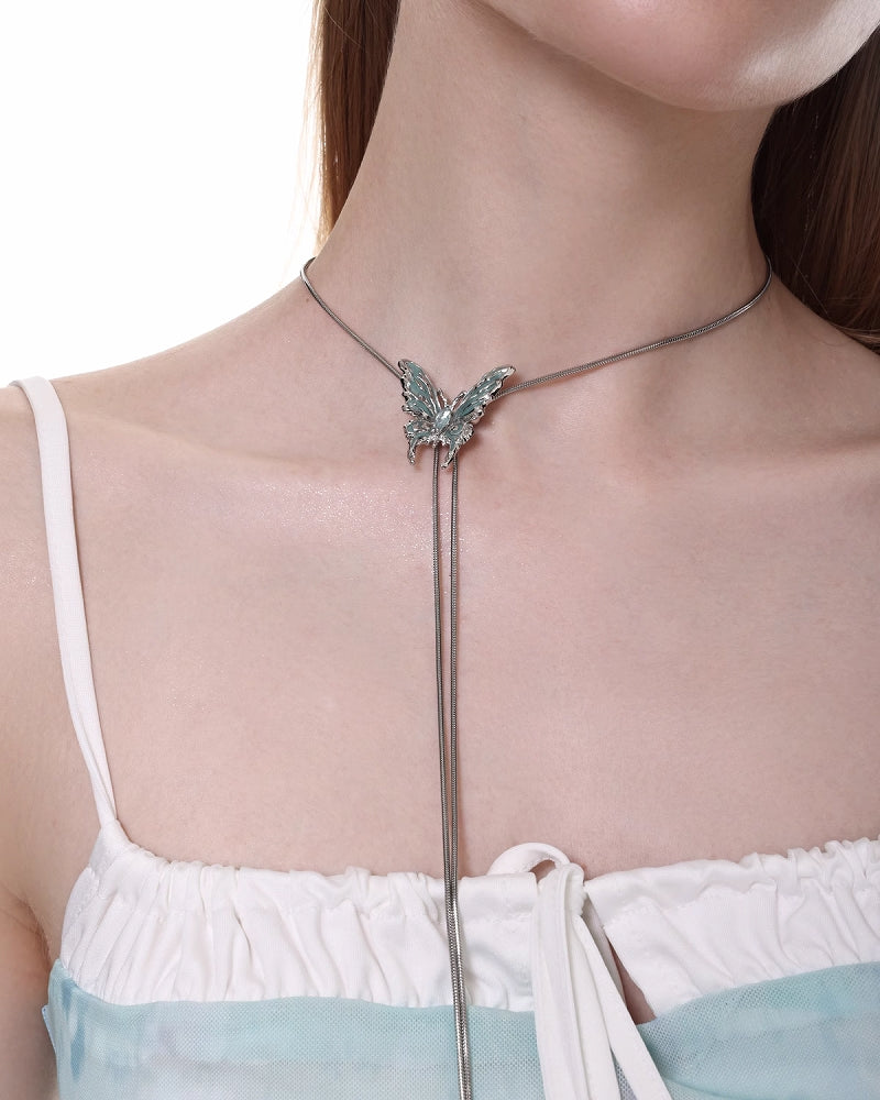 【SUMIYAKI】Xeno-Butterfly Pull Out Necklace pg2023