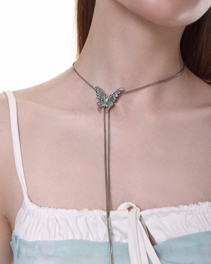 【SUMIYAKI】Xeno-Butterfly Pull Out Necklace pg2023