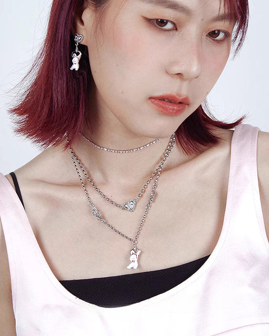 [Esak∞chi]Red Headband Bunny Necklace pg1457