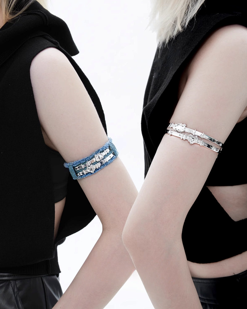 [1ST XULIE]Dopamine Color Treasure Denim Bracelet pg596
