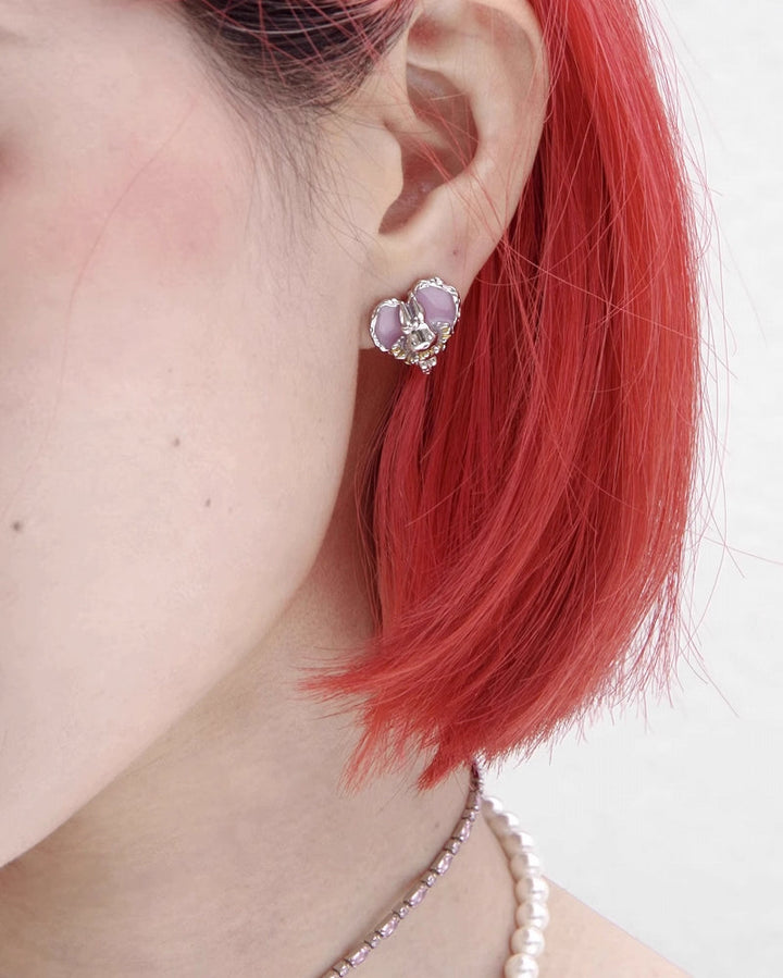 【Esak∞chi】Rabbit Pink Love Earrings pg1432