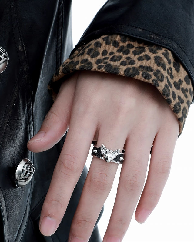 【1ST XULIE】Pure Cat Rivet Ring pg1417