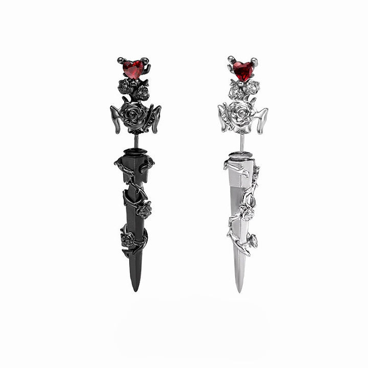 【1ST XULIE】Forbidden Rose Red Earrings pg826