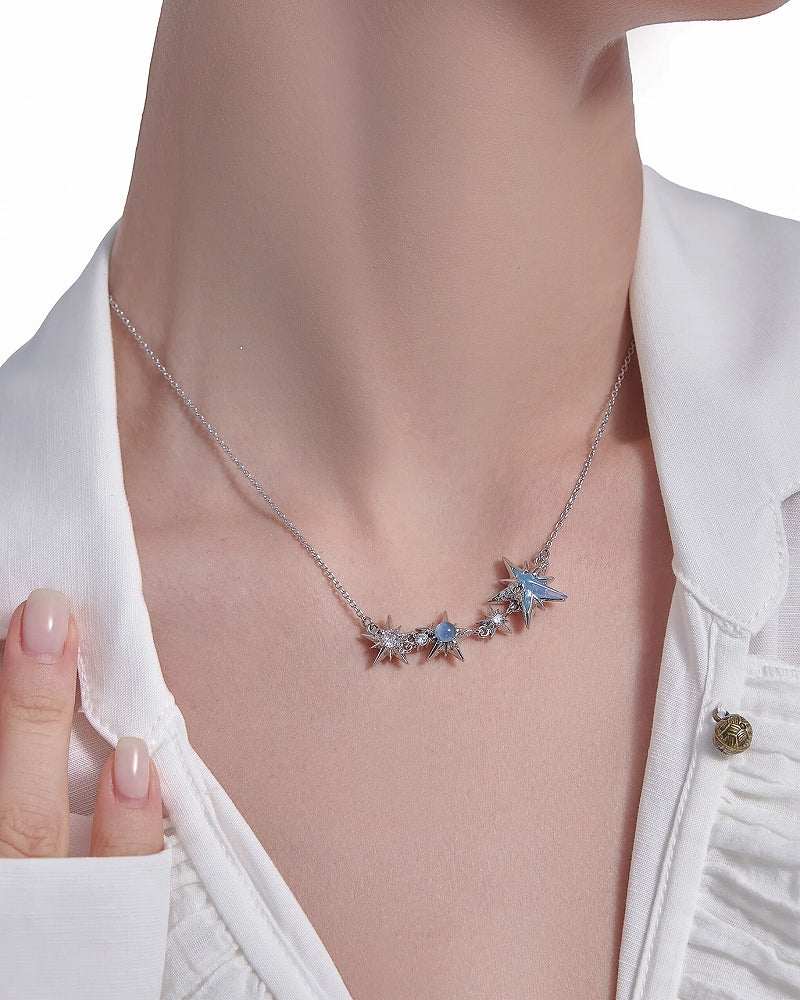 [MASW] Stars Attraction Ice Blue Necklace pg1787