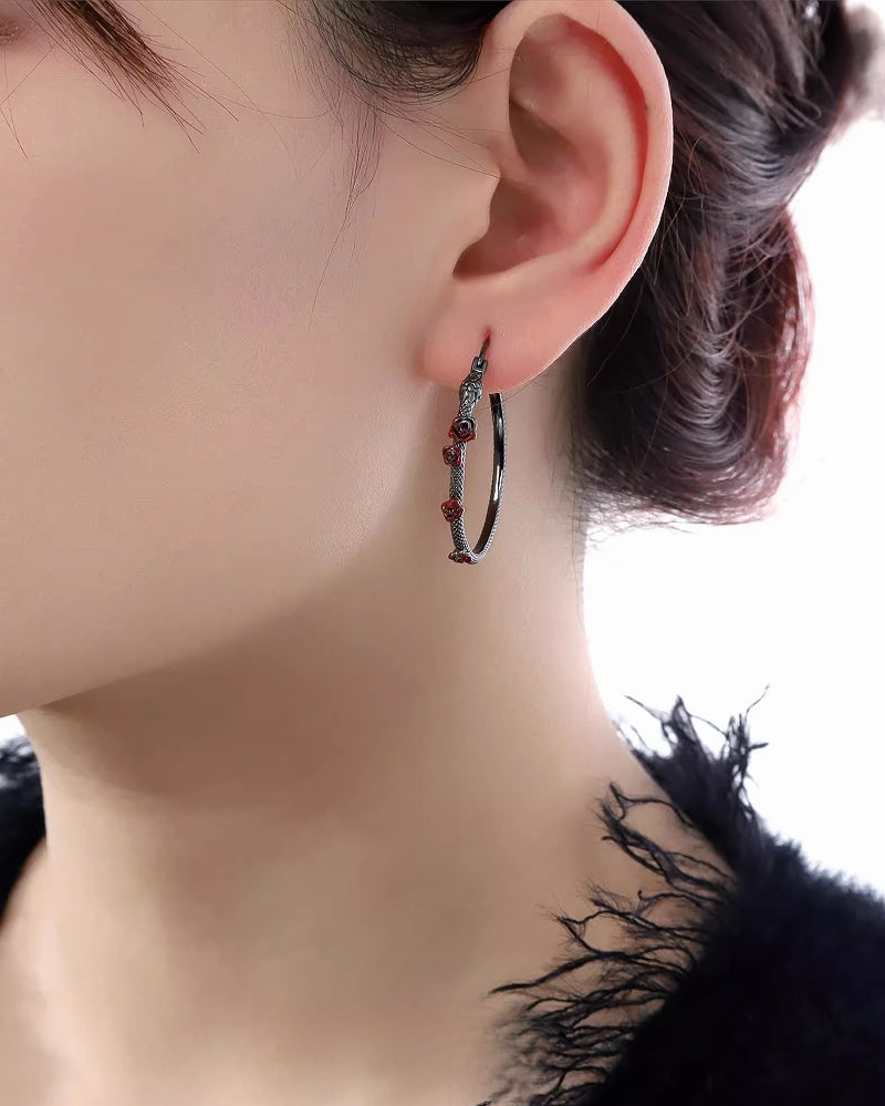 Snake Dance Rose Earrings 03