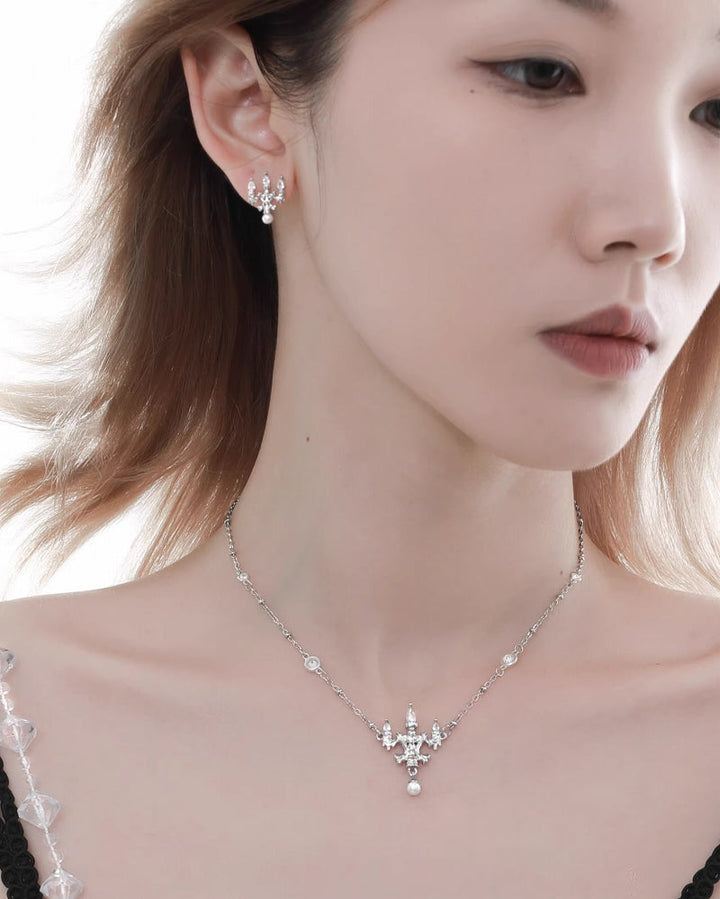 【1ST XULIE】Crystal Chandelier Earrings pg489