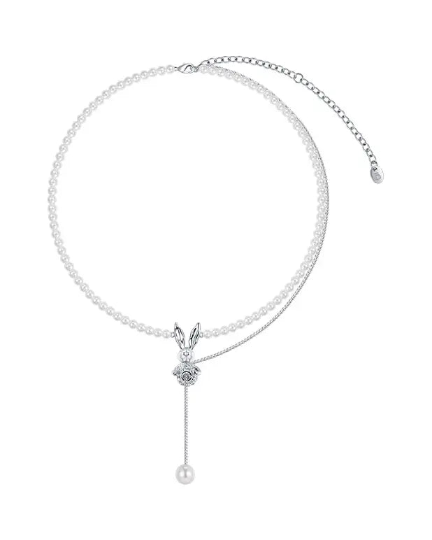 Moonlit Rabbit Y-Chain Necklace