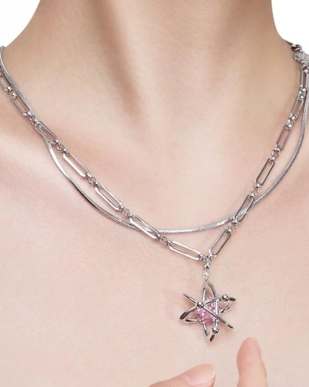 Star Diamond Pendant Necklace