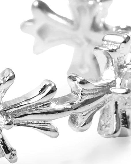 Sterling Silver Cross Open Ring