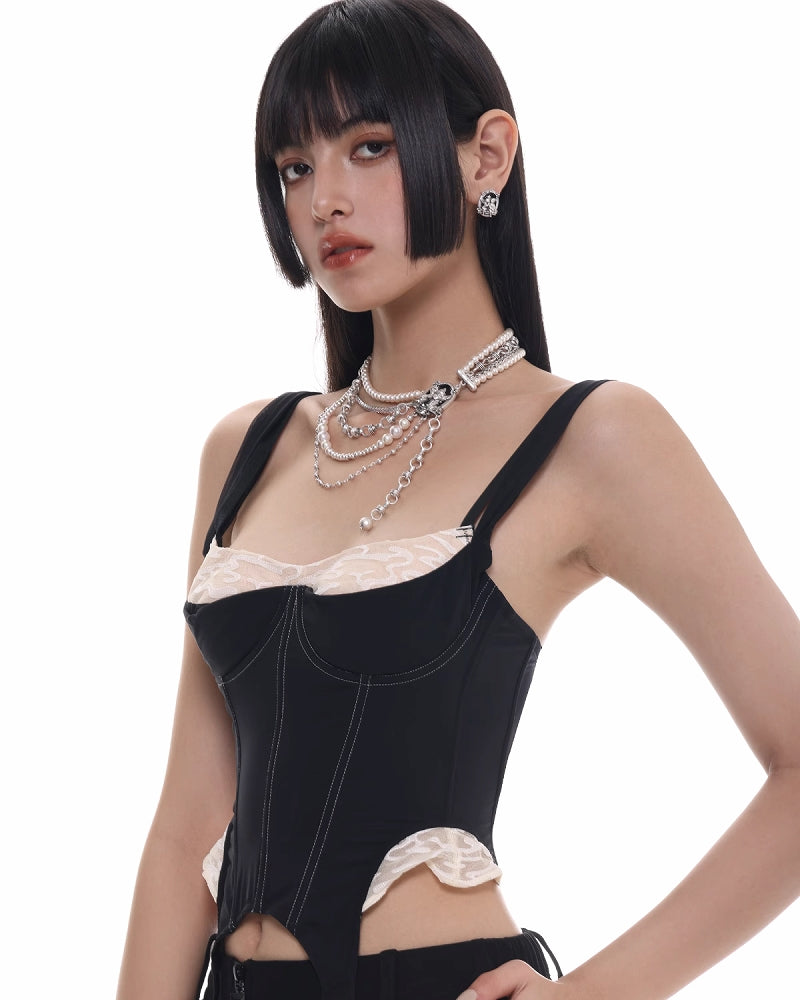 [SUMIYAKI] Rebellious Angel Multi Layer Necklace pg1445