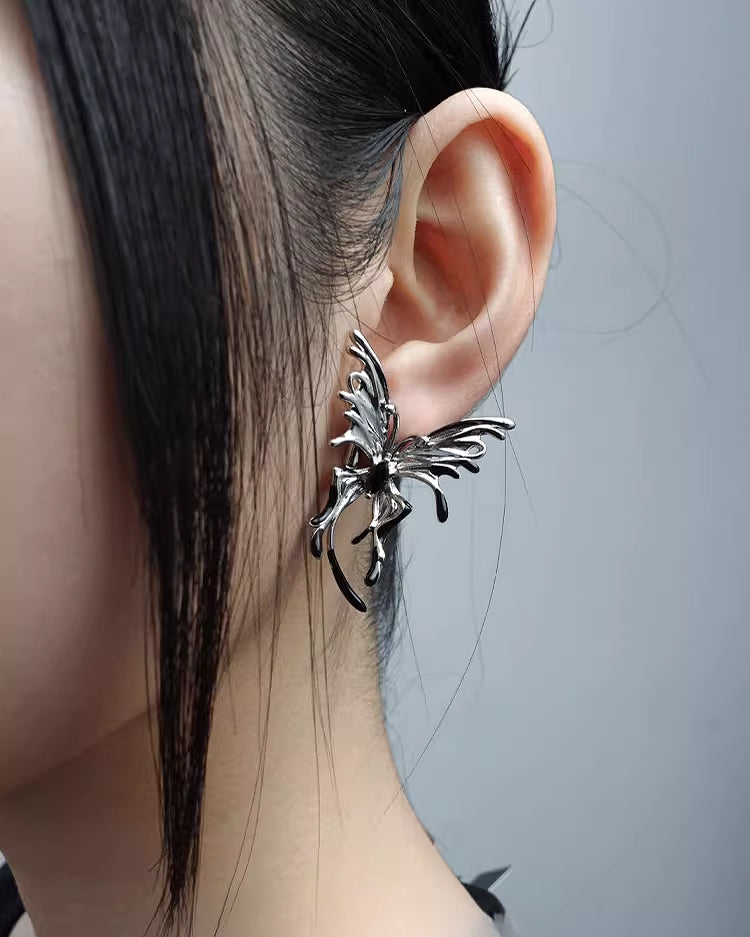 【OCTO VITA】Bloodthirsty Butterfly Black & Red Earrings pg222