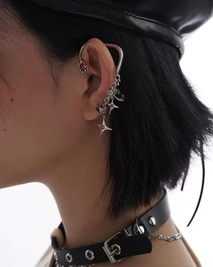 Star-Shaped Clip-On Earrings