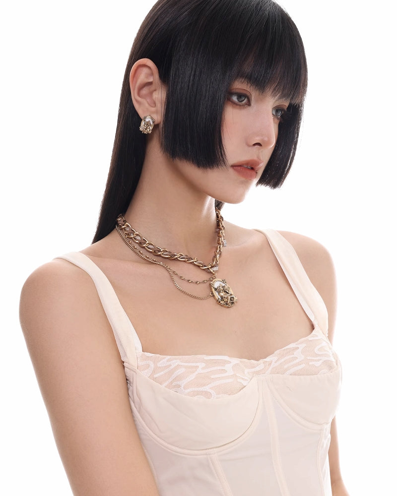 【SUMIYAKI】Rebellious Angel Tassel Necklace pg1447