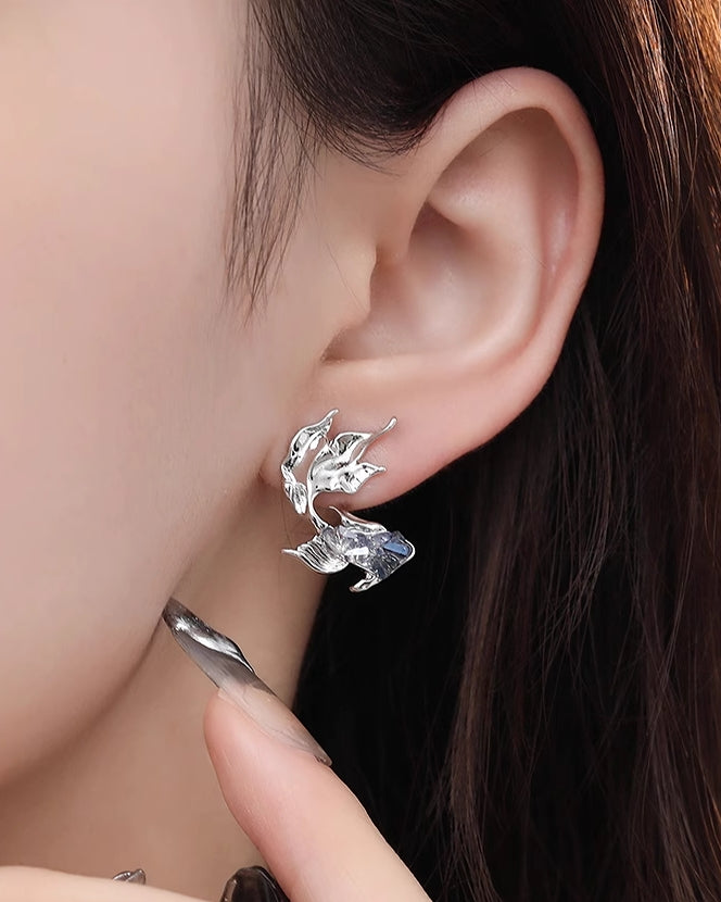 Blue Goldfish Earrings