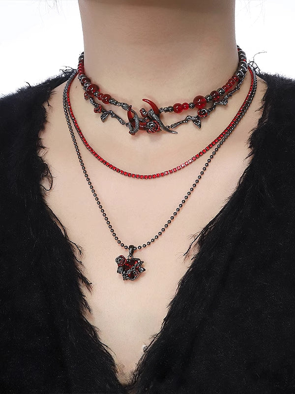 Snake Dance Rose Choker &amp; Necklace