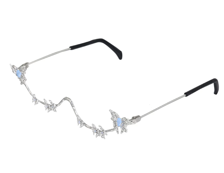 Butterfly Glasses Clip-On Jewelry