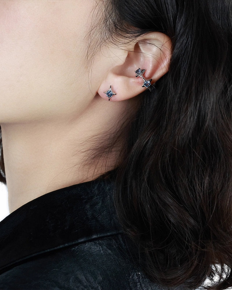 [OOMEOO] Star Fall Blue Zirconia Earrings pg1720