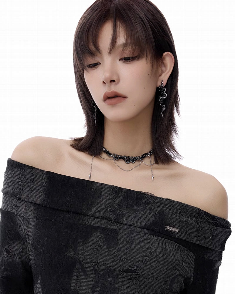 Jormungandr Snake Earrings