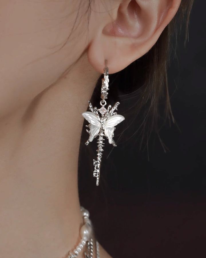 [1ST XULIE] Butterfly Skeleton Earrings 02 pg346