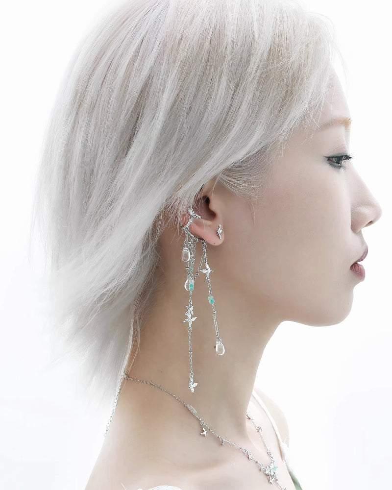 [1ST XULIE] Fog Butterfly Forest Tassel Earring pg784