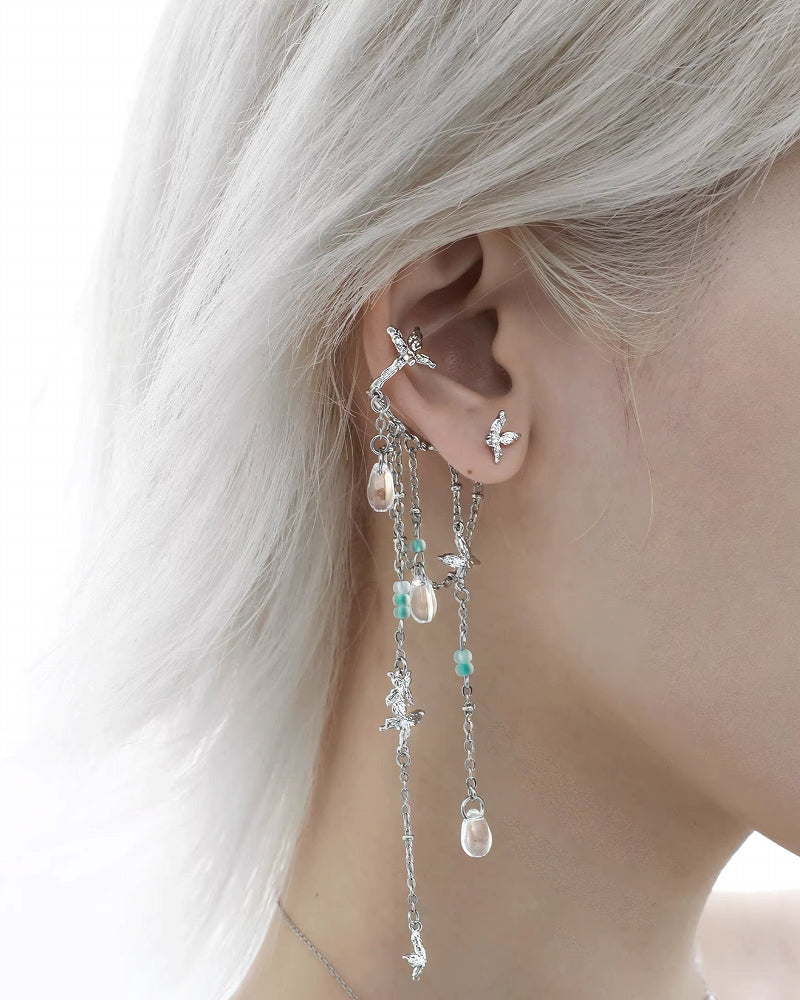 [1ST XULIE] Fog Butterfly Forest Tassel Earring pg784