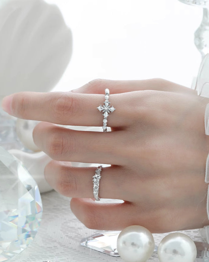 Light Domain Pearl Open Ring