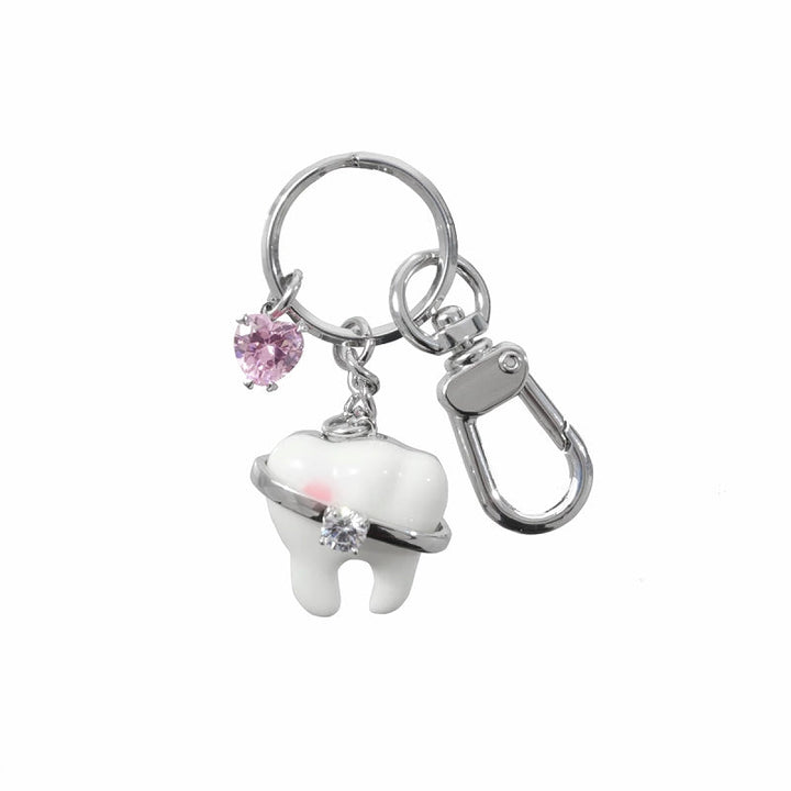 【SUMIYAKI】Cute White Teeth Keychain pg499