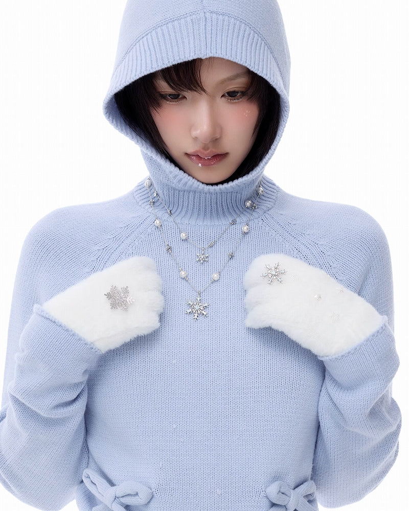 Snowflake Layer Pearl Necklace