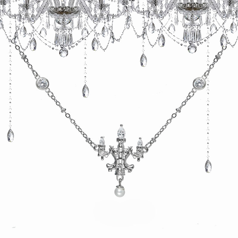 [1ST XULIE]Crystal Chandelier Necklace pg490