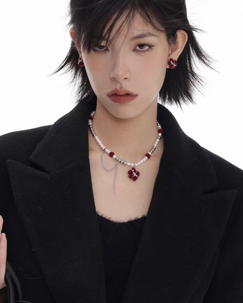 [SUMIYAKI] Flocking Red Queen Necklace pg770