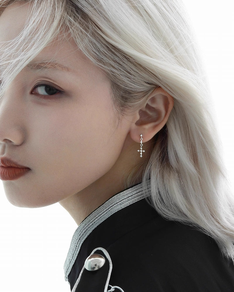 Cross Asymmetrical Earrings