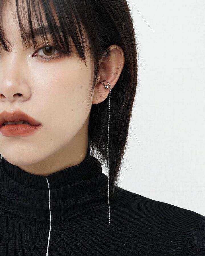 【SUMIYAKI】Long Ear Hanging Tassel Cuff pg1101