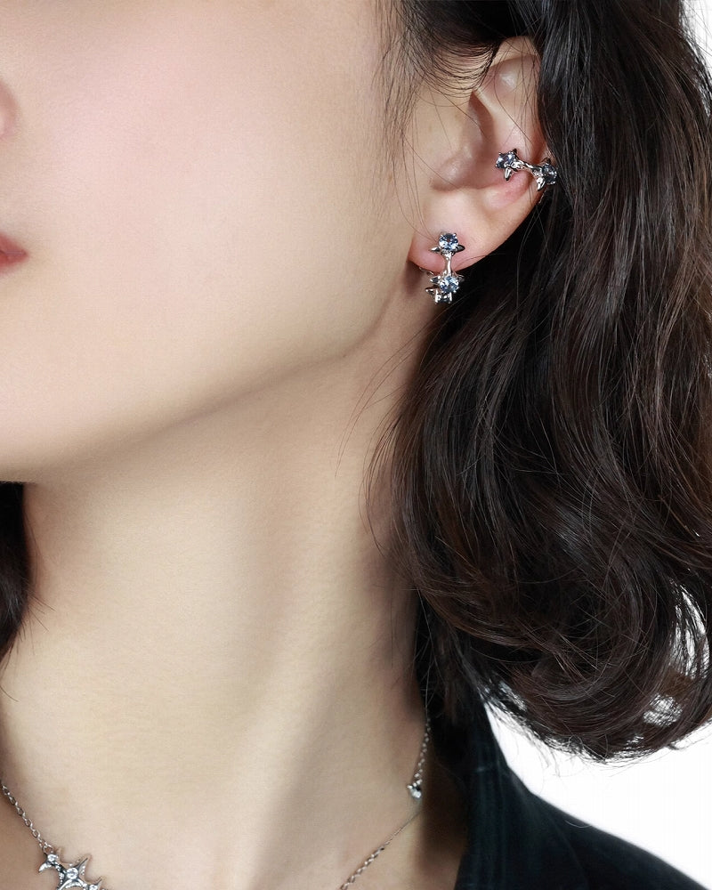 【OOMEOO】Star Fall Blue Small Earrings pg1718