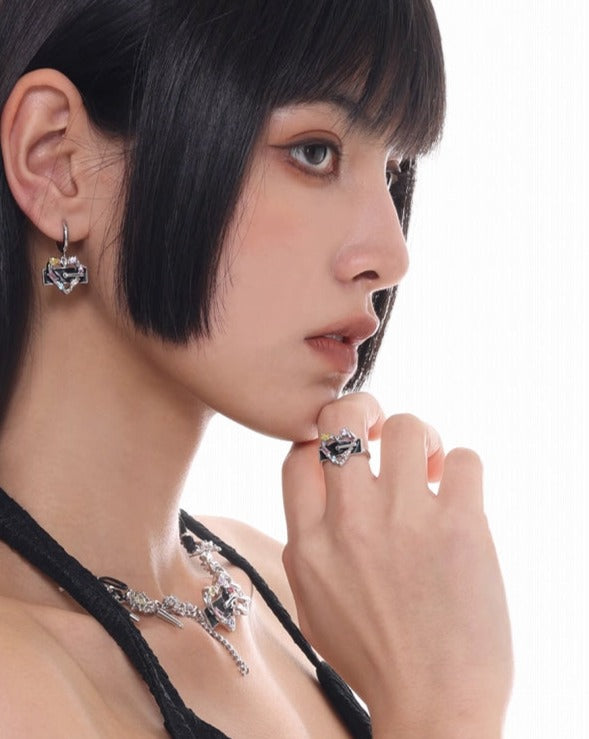 [SUMIYAKI] Punk Love Multicolor Ring pg1410