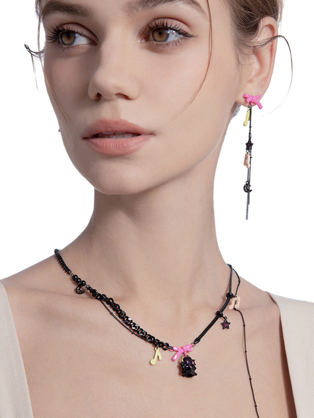 [MASW] Carnival Ghost Bow Necklace pg383